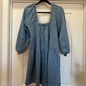 Free People Denim Babydoll Dress